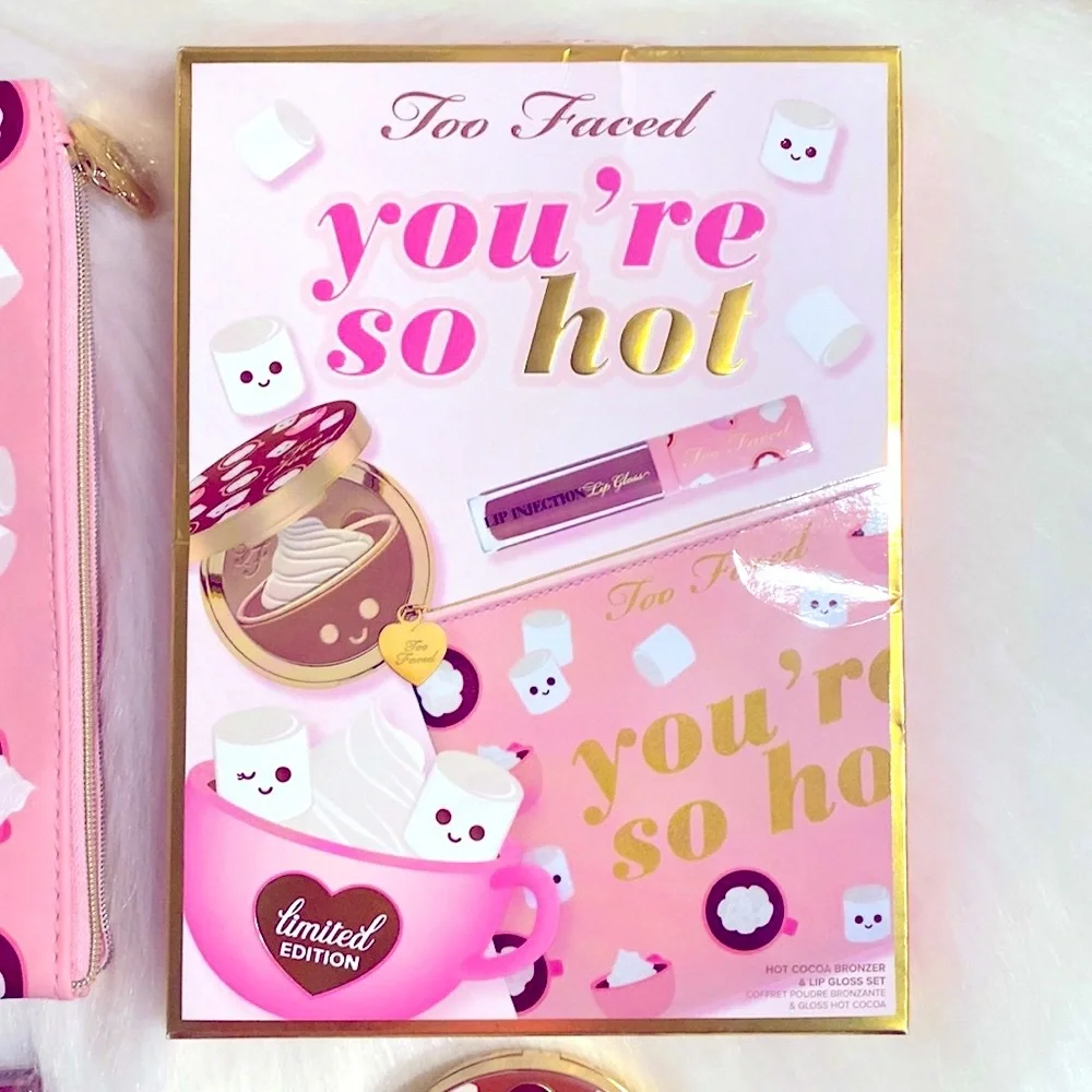 Too Faced “You’re So Hot” Bronzer and Lip Gloss Set NWT Excellent Con…